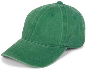 styleBREAKER Unisex Baseball Cap Vintage Look Adjustable 6-Panel Cappy in Washed Optic with Curved Visor Cotton Retro Cap for Men and Women, Green