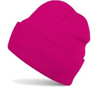 styleBREAKER Unisex Beanie Knitted Hat Solid Color, Fine Knit Double-Layer Warm Winter Knit Beanie 04024029, Colour:Pink-