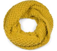 styleBREAKER Unisex Chunky Knit Loop Scarf Winter,Mustard