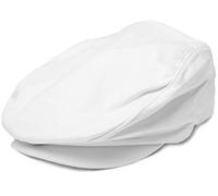 styleBREAKER Unisex Convertible Cap Solid Color, Adjustable Velcro, Newsboy Cap, Flat Cap 04023004, Colour:White