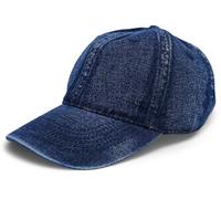 styleBREAKER Unisex Denim Baseball Cap | Adjustable Denim Basecap with 6 Panels, Curved Visor & Ventilation Holes | Breathable Cotton Hat for Men & Women, Colour:Dark Blue