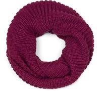 styleBREAKER Unisex Fine Knit Loop Scarf Winter,Claret-Violet