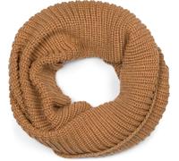 styleBREAKER Unisex Fine Knit Loop Scarf Winter,Light Brown