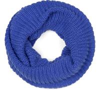 styleBREAKER Unisex Fine Knit Scarf, plain Loop Infinity Scarf, Fine Rib Winter Knitted Scarf, Loop Scarf 01018112, Colour:Dark Blue