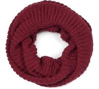 styleBREAKER Unisex Fine Knit Scarf, Solid Color Loop Tube Scarf, Fine Rib Winter Knit Scarf, Loop Scarf 01018112