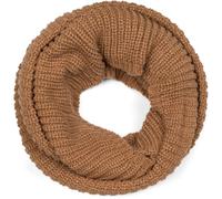 styleBREAKER Unisex Fine Knit Scarf, Solid Color Loop Tube Scarf, Fine Rib Winter Knit Scarf, Loop Scarf 01018112
