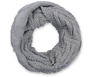 styleBREAKER Unisex Knit Loop Scarf with Ribbed Lattice Pattern | Soft fabric scarf, wraps 2-3 times, warm and non-scratchy. Dimensions: approx. 64x32 cm.