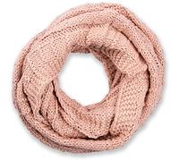 styleBREAKER Unisex Knitted Loop Scarf Check Pattern Winter,Old Rose