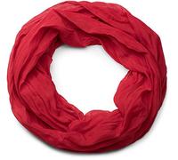 styleBREAKER Unisex Loop Scarf Solid Viscose 77x46cm,Red