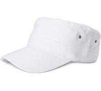 styleBREAKER Unisex Military Canvas Cap with Curved Brim, Adjustable Strap, Suitable for Men and Women, Featuring a Classic Tactical Design and Durable Material, Colour:White