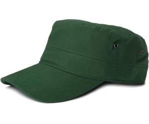 styleBREAKER Unisex Military Canvas Cap with Curved Brim, Adjustable Strap, Suitable for Men and Women, Featuring a Classic Tactical Design and Durable Material, Colour:Dark Green