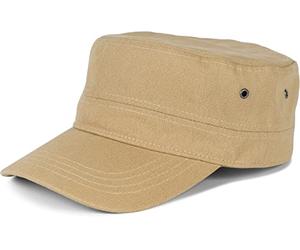 styleBREAKER Unisex Military Canvas Cap with Curved Brim, Adjustable Strap, Suitable for Men and Women, Featuring a Classic Tactical Design and Durable Material, Colour:Khaki