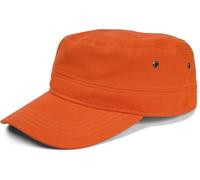 styleBREAKER Unisex Military-Style Cap Made of Durable Cotton Canvas, Adjustable Velcro Closure 04023020, Colour:Orange