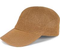 styleBREAKER Unisex Paper Straw Baseball Cap Unicoloured, Airy Summer Basecap, Metal Buckle Adjustable 04023090, Colour:Camel