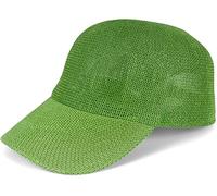 styleBREAKER Unisex Paper Straw Baseball Cap Unicoloured, Airy Summer Basecap, Metal Buckle Adjustable 04023090, Colour:Green