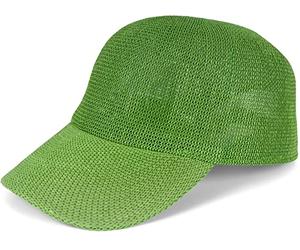 styleBREAKER Unisex Paper Straw Baseball Cap Unicoloured, Airy Summer Basecap, Metal Buckle Adjustable 04023090, Colour:Green