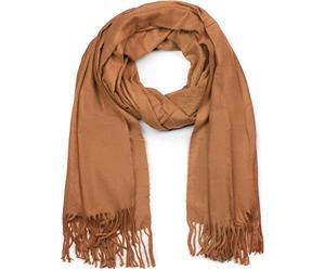 styleBREAKER Unisex Scarf with Fringes | Soft Viscose Wrap in Solid Color | Long Winter Scarf for Women and Men | Large Color Selection, Camel