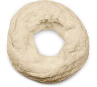 styleBREAKER warm fine-knit loop scarf with woven pattern and very soft fleece lining, snood, unisex 01018150, Colour:Ivory