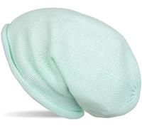 styleBREAKER Warming fine Knit Slouch Beanie, uni-Coloured, Knitted Beanie with Rolled Cuff, Winter Beanie, Unisex 04024063, Color:Mint