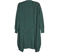 styleBREAKER Women Chunky Knit Cardigan with Patch Pockets, Without Fastening, Long Cardigan, one Size 08010064, Colour:Petrol