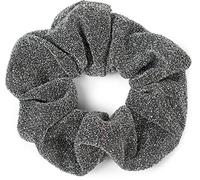 styleBREAKER women glitter XXL hairband in retro style, elastic, scrunchie, hair bobble, hair tie 04027001, color:Silver