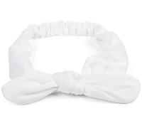 styleBREAKER women hairband plain bow and elastic, hairband, headband, pin-up, rockabilly 04026035, Colour:White