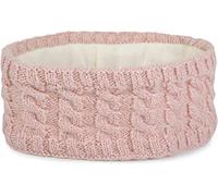 styleBREAKER women knit headband with plait pattern and sequins, fleece lining, hairband, headband, women 04026028, color:Rose
