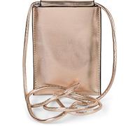 styleBREAKER Women Mobile phone shoulder bag in metallic, shoulder bag, mobile phone carrier bag, mini bag 02012307, Colour:Rose Gold