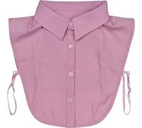 styleBREAKER Women Plain Blouse Collar Insert with Button Strip, Collar for Blouses and Jumpers 08020004, Colour:Lilac