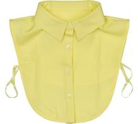 styleBREAKER Women Plain Blouse Collar Insert with Button Strip, Collar for Blouses and Jumpers 08020004, Colour:Yellow