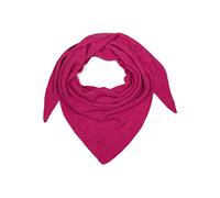 styleBREAKER Women XXL Knitted Triangle Scarf with Rice Grain Knitting Pattern in Fuchsia