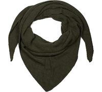 styleBREAKER Women XXL Knitted Triangle Scarf with Rice Grain Knitting Pattern in Olive