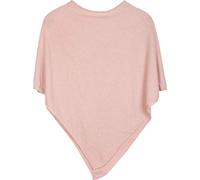 styleBREAKER Womens Asymmetric Fine Knit Round Neck Poncho,Pink