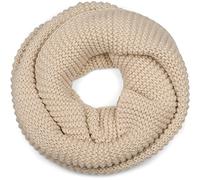 styleBREAKER Womens Bubble Knit Loop Scarf,Light Brown