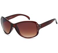 styleBREAKER Women's Butterfly Sunglasses with Rhinestones and Gradient Lenses, Butterfly Shape 09020054, Brown Frame/Brown Gradient Glass