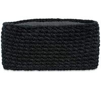 styleBREAKER Womens Chunky Knit Crochet Headband with Thermal Fleece,Black