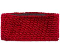 styleBREAKER Womens Chunky Knit Crochet Headband with Thermal Fleece,Wine R