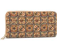 styleBREAKER Women's Cork Wallet with Colourful Pattern Print in Ethnic Look, Zipper, Wallet 02040138, Colour:Square/Blue-Orange-Green