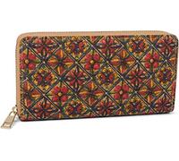 styleBREAKER Womens Cork Wallet with Ethnic Print,Red-Blue-Yellow