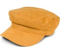styleBREAKER Womens Faux Suede Baker Boy Cap | Bakerboy Cap, 5.5cm curved brim, soft lining, sweatband & adjustable drawstring for 57cm circumference.