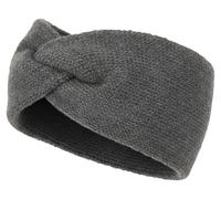 styleBREAKER Women's Fine Knit Headband with Twist Knot Detail, Soft Elastic Hair Band, Warm Plain Headband for Autumn and Winter, Colour: Dark Grey