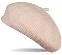 styleBREAKER Womens Fine Knit Striped Beret | French Winter Beret, elastic band for a secure fit (51-57 cm head circumference)