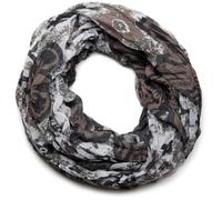 styleBREAKER Womens Floral Loop Scarf,Viscose, 110x90cm, Grey