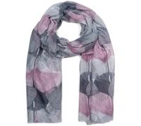styleBREAKER Womens Ginkgo Leaf Pattern Scarf | Lightweight 180x92 cm scarf with fringed ends, versatile for wrapping or as a shoulder stole.