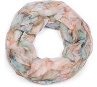 styleBREAKER Womens Infinity Scarf,Feather Print | 84x46 cm, lightweight airy summer fabric, wraps 2-3 times around the neck, colorful design.