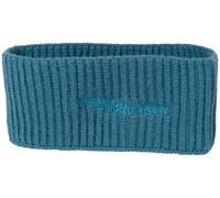 styleBREAKER Women's Knitted Headband with Ribbed Pattern, Logo Embroidery, Warm Winter Hairband, Headband 04026068, Colour:Blue