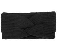 styleBREAKER Women's knitted headband with twist knot and ribbed pattern unicoloured, warm winter hairband, headband 04026072, Colour:Black