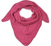 styleBREAKER Women's Large Knitted Triangle Scarf Solid Colored Marbled | Soft Warm Winter Triangle Cloth | Knitted Scarf Made of Viscose Wool for Cozy Looks, Pink-