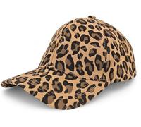 styleBREAKER Womens Leopard Print Baseball Cap | 100% breathable cotton, 6-panel cap, 7 cm brim, sweatband, adjustable metal buckle (55-58 cm circumference).