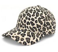 styleBREAKER Womens Leopard Print Baseball Cap | 100% breathable cotton, 6-panel cap, 7 cm brim, sweatband, adjustable metal buckle (55-58 cm circumference).
